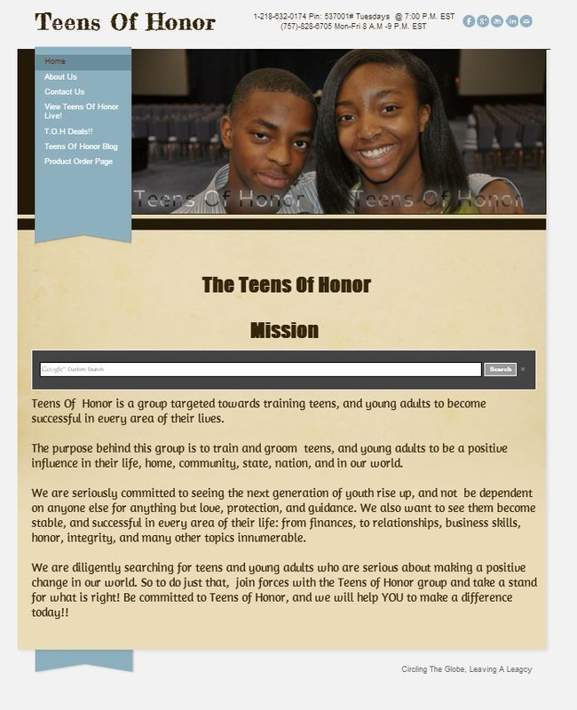 Before Teens  Of Honor Website